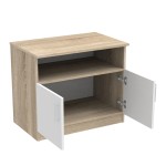 Ντουλάπι χαμηλό Galdow pakoworld σε sonoma-λευκή απόχρωση 80x45x60εκ Ντουλάπι χαμηλό Galdow pakoworld σε sonoma-λευκή απόχρωση 80x45x60εκ