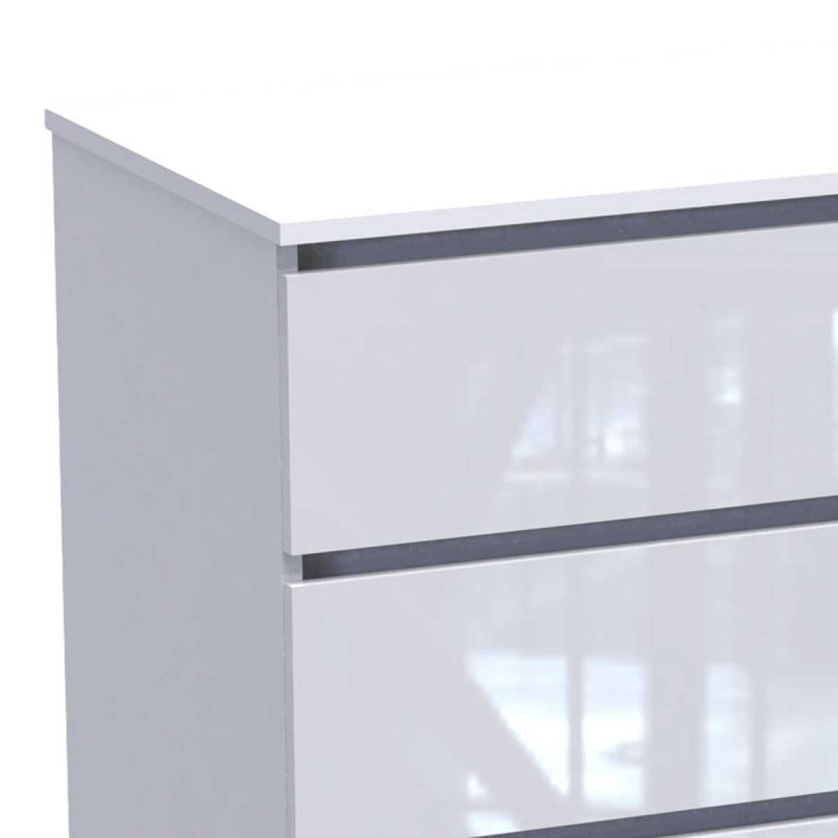 Συρταριέρα Dicama pakoworld mdf σε λευκη glossy απόχρωση 85.5x47x98εκ Συρταριέρα Dicama pakoworld mdf σε λευκη glossy απόχρωση 85.5x47x98εκ