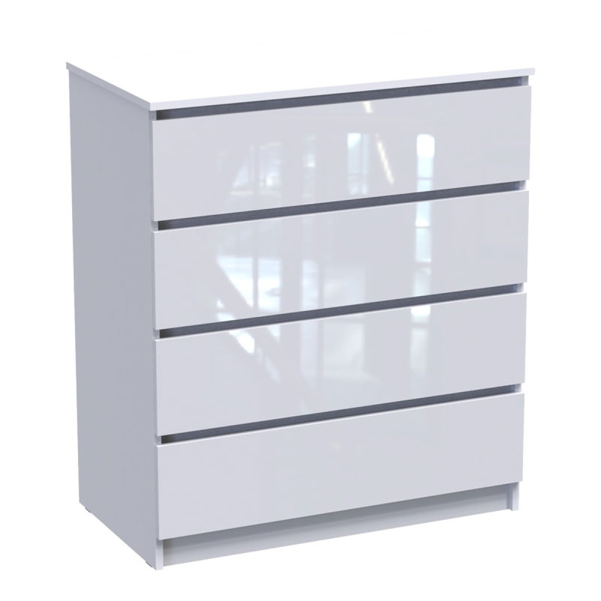 Συρταριέρα Dicama pakoworld mdf σε λευκη glossy απόχρωση 85.5x47x98εκ Συρταριέρα Dicama pakoworld mdf σε λευκη glossy απόχρωση 85.5x47x98εκ