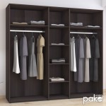 Ντουλάπα πεντάφυλλη με καθρέφτη Luna pakoworld σε wenge απόχρωση 220x52x200εκ Ντουλάπα πεντάφυλλη με καθρέφτη Luna pakoworld σε wenge απόχρωση 220x52x200εκ