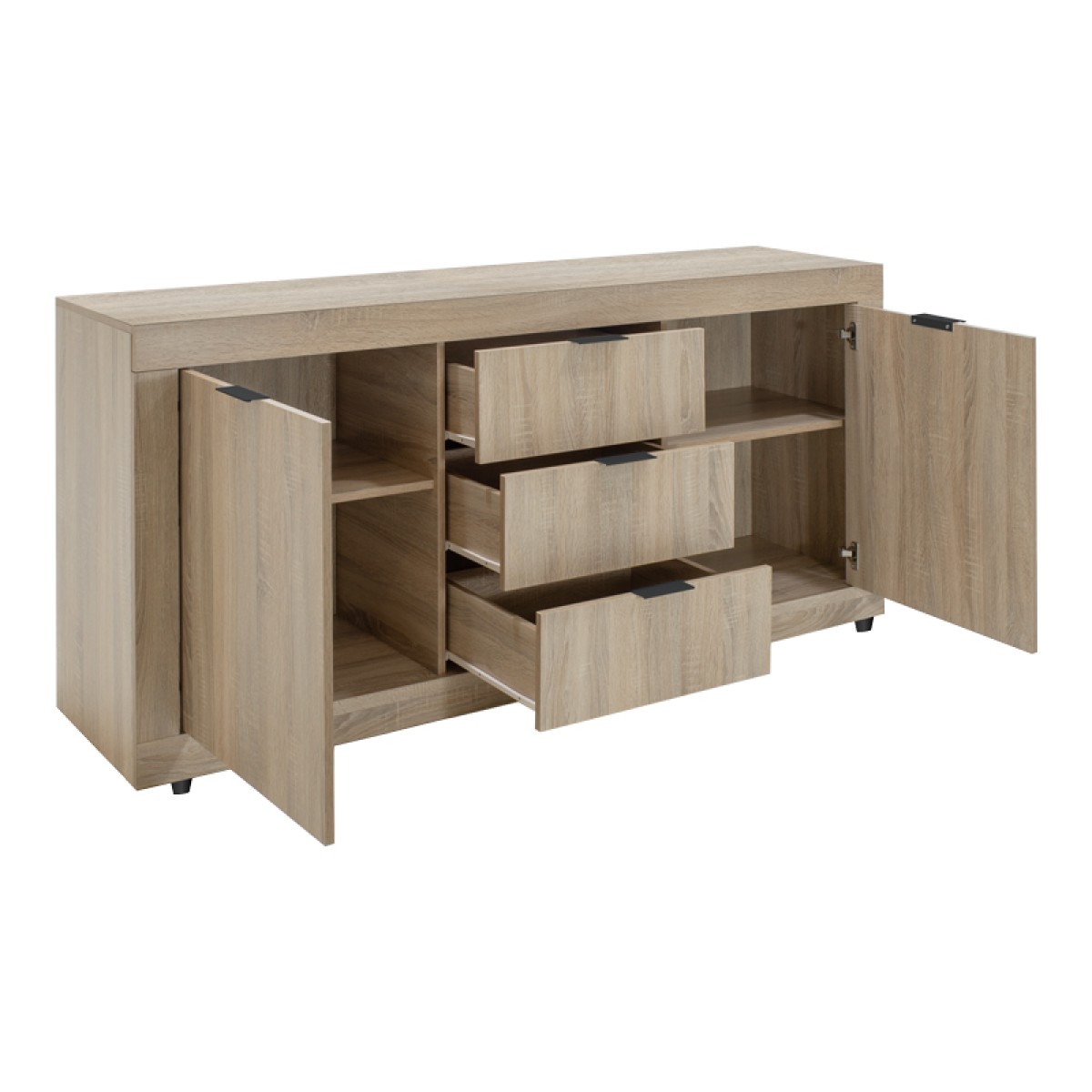 Μπουφές Doha pakoworld σε sonoma απόχρωση 180x45x80.5εκ Μπουφές Doha pakoworld σε sonoma απόχρωση 180x45x80.5εκ