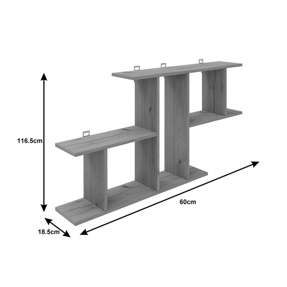 Ραφιέρα τοίχου Vertoura pakoworld σε λευκή απόχρωση 116x18.5x60cm Ραφιέρα τοίχου Vertoura pakoworld σε λευκή απόχρωση 116x18.5x60cm