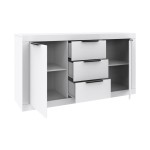 Μπουφές Doha pakoworld σε λευκή απόχρωση 150x45x80.5εκ