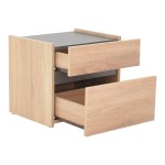 Κομοδίνο Comcie pakoworld σε φυσικό με γκρι απόχρωση 50x42x45.5εκ Κομοδίνο Comcie pakoworld σε φυσικό με γκρι απόχρωση 50x42x45.5εκ
