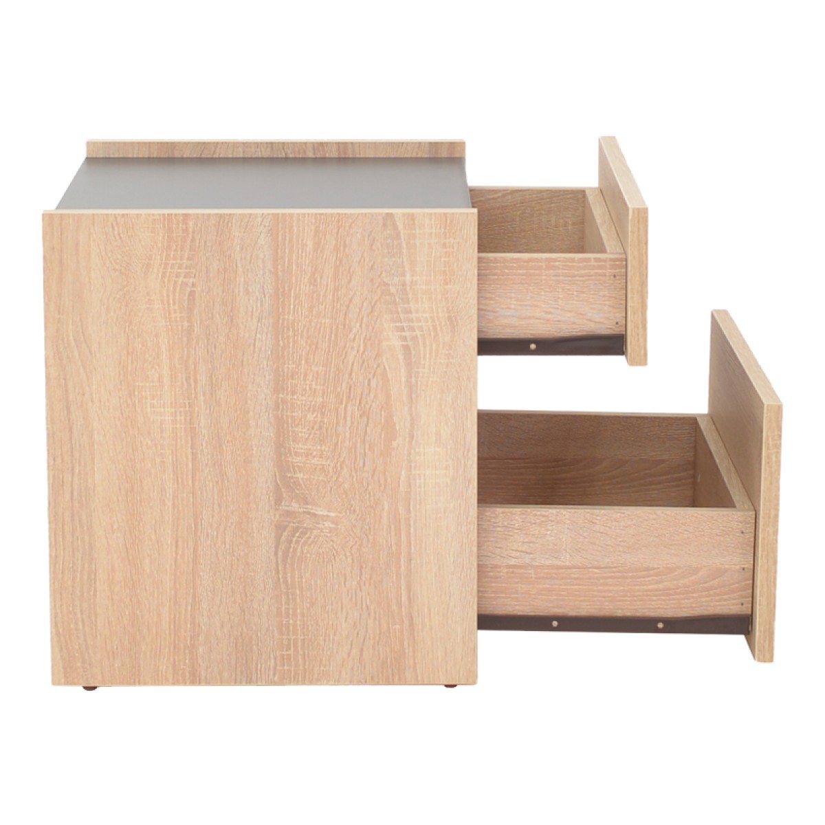 Κομοδίνο Comcie pakoworld σε φυσικό με γκρι απόχρωση 50x42x45.5εκ Κομοδίνο Comcie pakoworld σε φυσικό με γκρι απόχρωση 50x42x45.5εκ
