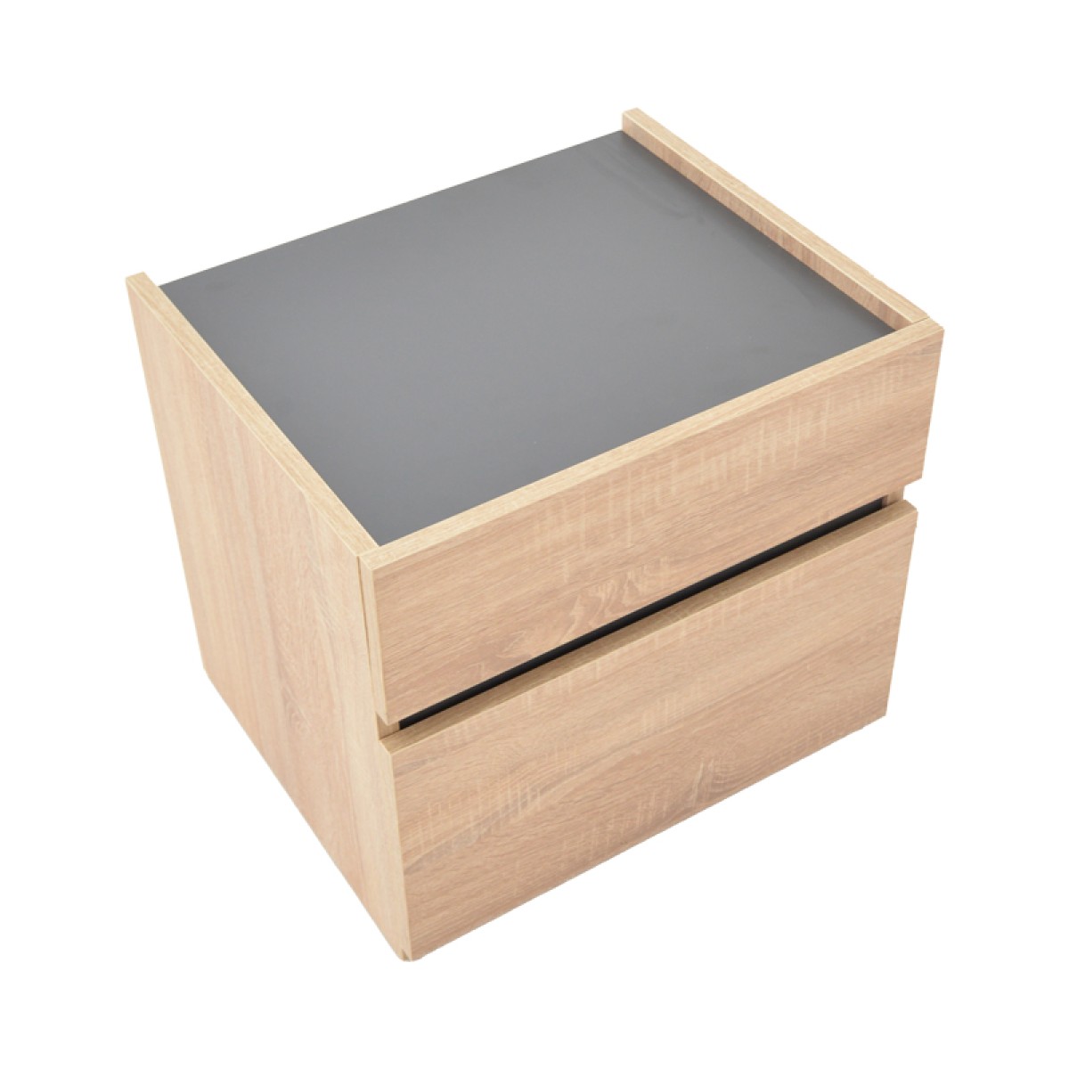Κομοδίνο Comcie pakoworld σε φυσικό με γκρι απόχρωση 50x42x45.5εκ Κομοδίνο Comcie pakoworld σε φυσικό με γκρι απόχρωση 50x42x45.5εκ