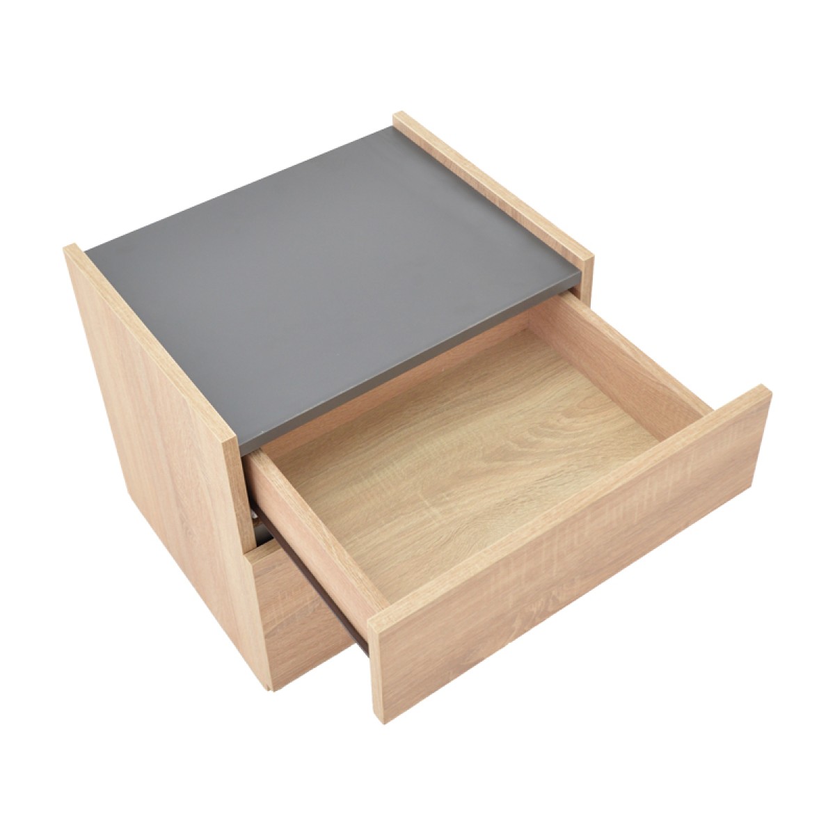 Κομοδίνο Comcie pakoworld σε φυσικό με γκρι απόχρωση 50x42x45.5εκ Κομοδίνο Comcie pakoworld σε φυσικό με γκρι απόχρωση 50x42x45.5εκ