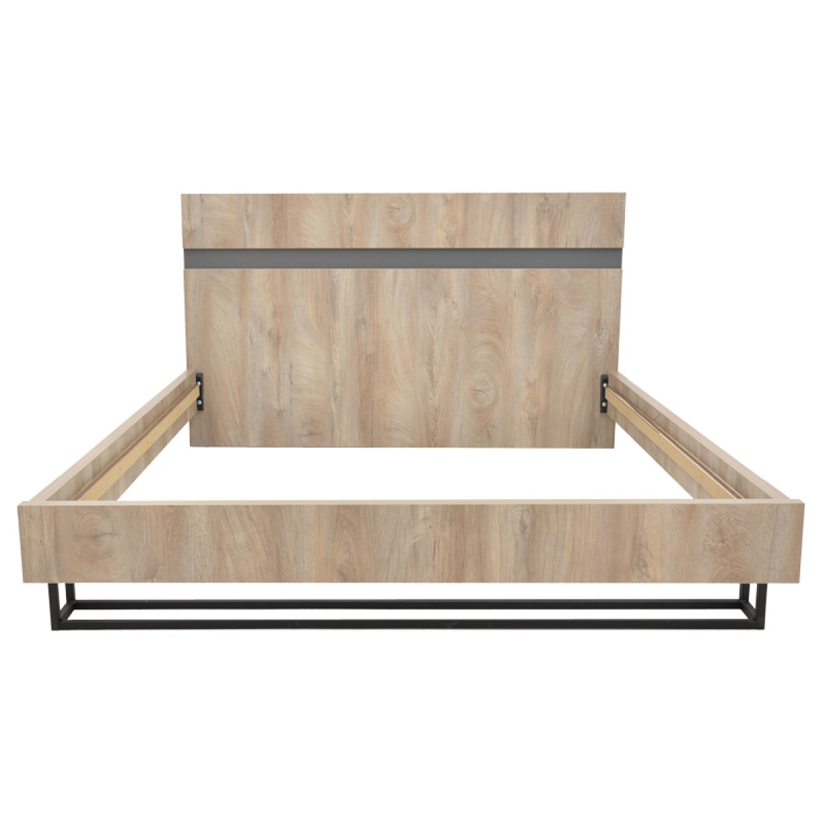 Κρεβάτι διπλό Elencia pakoworld σε oak με γκρι απόχρωση 160x200εκ Κρεβάτι διπλό Elencia pakoworld σε oak με γκρι απόχρωση 160x200εκ
