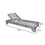 Ξαπλώστρα Zalka pakoworld L1 σε καρυδί απόχρωση 66x197x28εκ Ξαπλώστρα Zalka pakoworld L1 σε καρυδί απόχρωση 66x197x28εκ