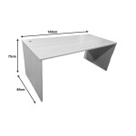 Γραφείο εργασίας Armadi pakoworld σε sonoma-λευκή απόχρωση 160x80x75εκ Γραφείο εργασίας Armadi pakoworld σε sonoma-λευκή απόχρωση 160x80x75εκ