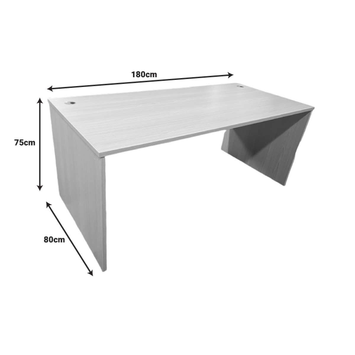 Γραφείο εργασίας Armadi pakoworld σε sonoma-λευκή απόχρωση 180x80x75εκ Γραφείο εργασίας Armadi pakoworld σε sonoma-λευκή απόχρωση 180x80x75εκ