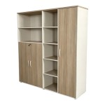 Βιβλιοθήκη γραφείου Stark pakoworld σε oak-μπεζ απόχρωση 160x40x200εκ