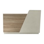 Γραφείο reception Stark pakoworld σε oak-μπεζ απόχρωση 160x60x105εκ