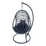 Κούνια φωλιά με βάση Cungo pakoworld μέταλλο - pe rattan σε γκρι απόχρωση 125x105x195εκ Κούνια φωλιά με βάση Cungo pakoworld μέταλλο - pe rattan σε γκρι απόχρωση 125x105x195εκ