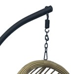 Κούνια φωλιά με βάση Cungo pakoworld μέταλλο μαύρο- pe rattan μπεζ με μαύρο μαξιλάρι 125x105x195εκ Κούνια φωλιά με βάση Cungo pakoworld μέταλλο μαύρο- pe rattan μπεζ με μαύρο μαξιλάρι 125x105x195εκ