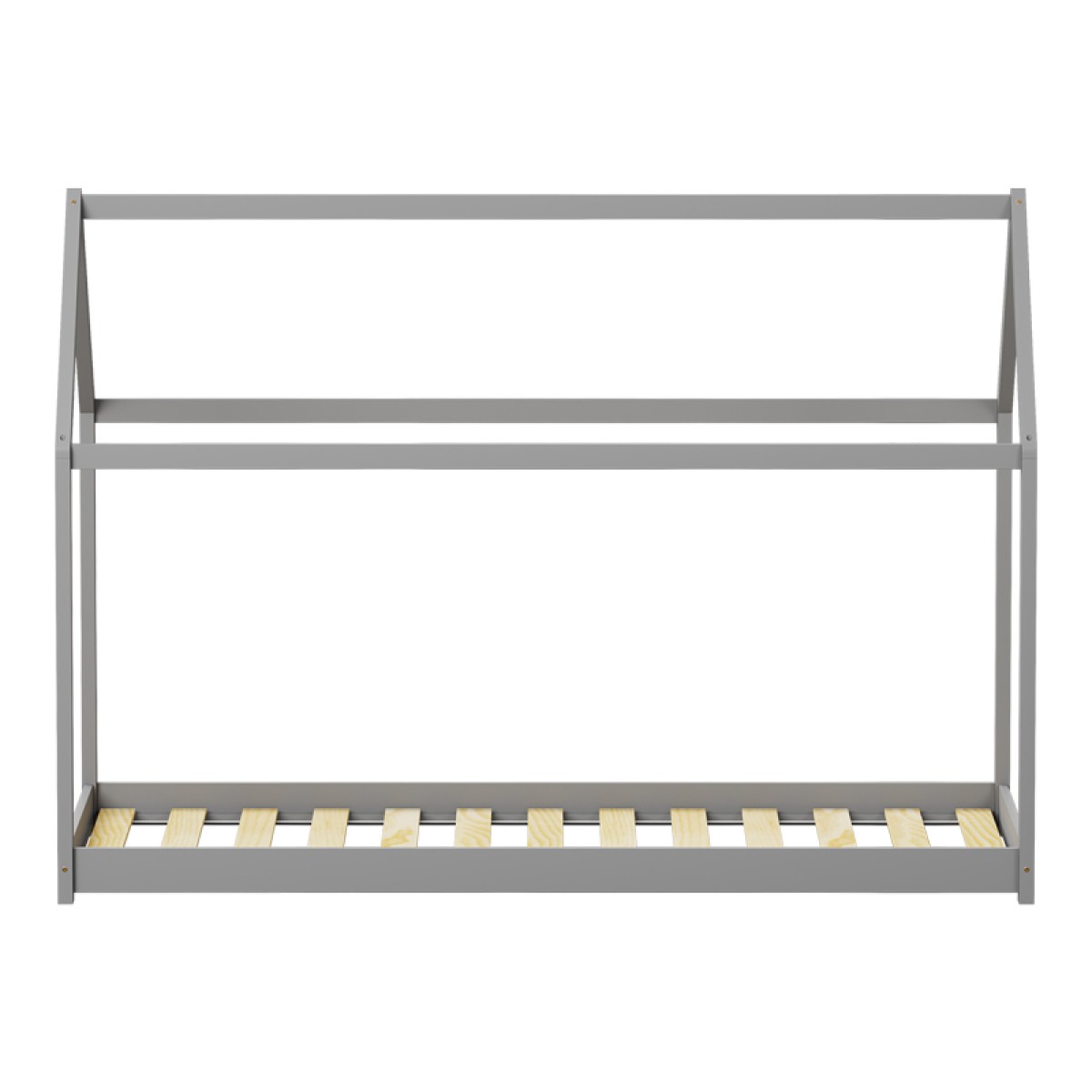 Παιδικό κρεβάτι Nino τ. Montessori pakoworld ξύλο πεύκου σε γκρι απόχρωση 90x190εκ