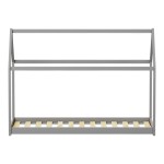 Παιδικό κρεβάτι Nino τ. Montessori pakoworld ξύλο πεύκου σε γκρι απόχρωση 90x190εκ