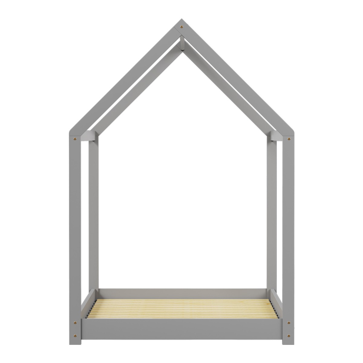 Παιδικό κρεβάτι Nino τ. Montessori pakoworld ξύλο πεύκου σε γκρι απόχρωση 90x190εκ