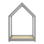 Παιδικό κρεβάτι Nino τ. Montessori pakoworld ξύλο πεύκου σε γκρι απόχρωση 90x190εκ