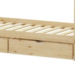 Παιδικό κρεβάτι Mellin τ. Montessori με 2 συρτάρια pakoworld ξύλο πεύκου σε φυσική απόχρωση 90x190εκ