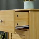 Ντουλάπι-στήλη Chesy pakoworld mdf σε φυσική απόχρωση 32x30x87εκ