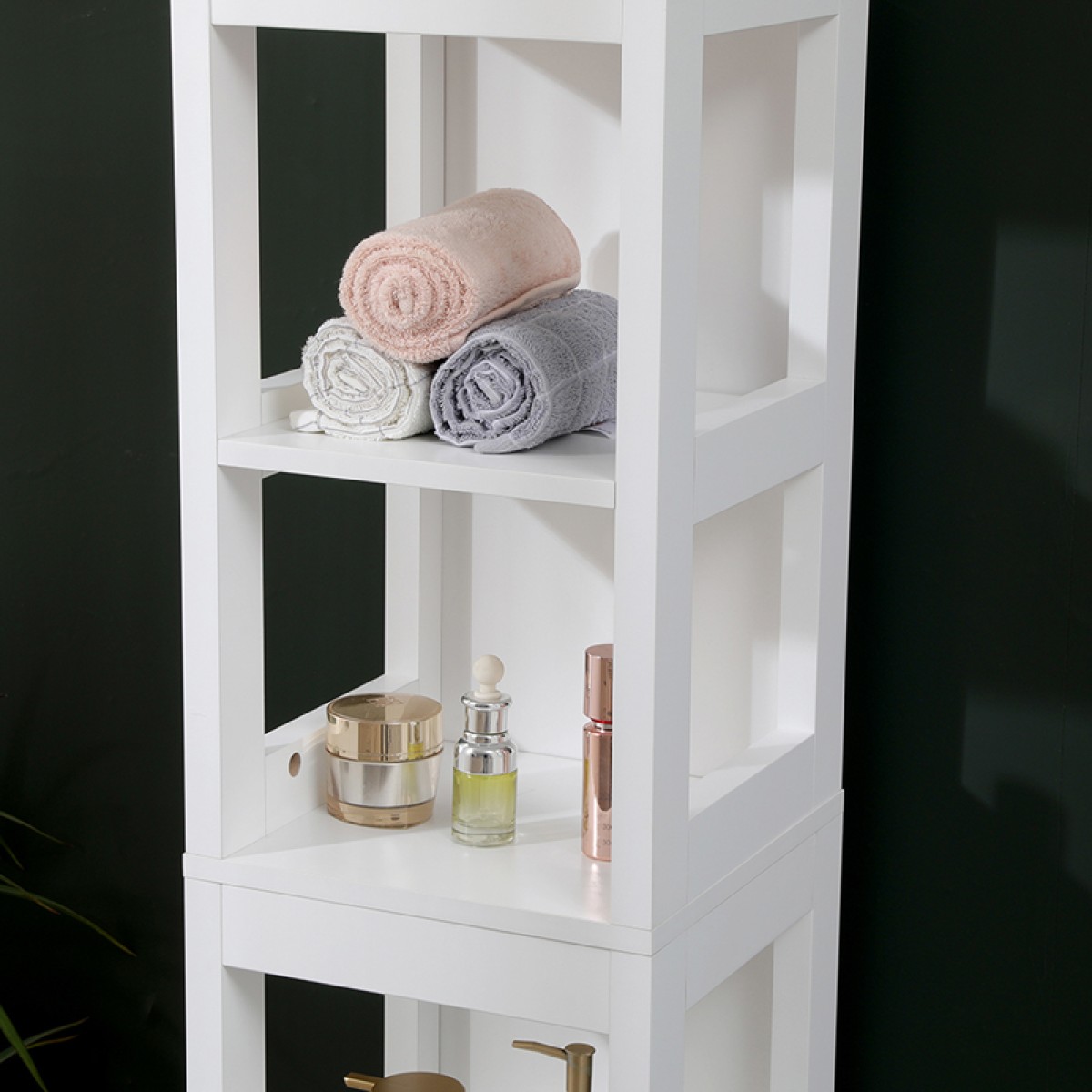 Ντουλάπι-στήλη Kelby pakoworld mdf λευκό 30x30x144εκ