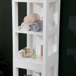 Ντουλάπι-στήλη Kelby pakoworld mdf λευκό 30x30x144εκ