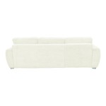 Γωνιακός αναστρέψιμος καναπές-κρεβάτι Vivad pakoworld ύφασμα σε μπεζ απόχρωση 275x164x91εκ