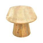 Τραπέζι σαλονιού Aithra pakoworld μασίφ ξύλο μάνγκο σε φυσική απόχρωση 120x60x42εκ