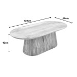 Τραπέζι σαλονιού Aithra pakoworld μασίφ ξύλο μάνγκο σε φυσική απόχρωση 120x60x42εκ