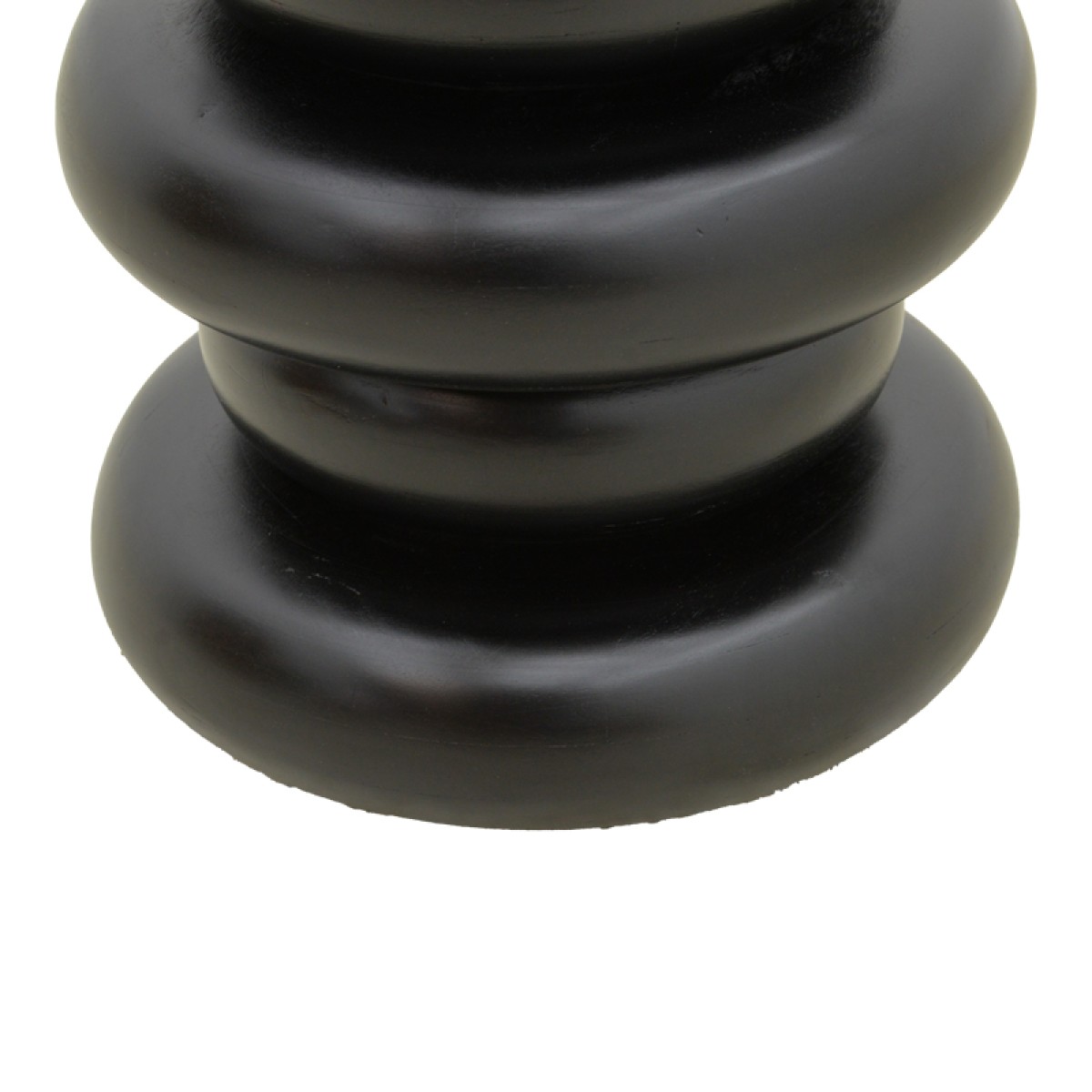 Βοηθητικό τραπέζι Circena pakoworld μασίφ μάνγκο ξύλο μαύρο Φ40x45εκ