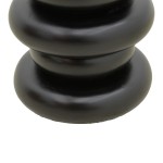 Βοηθητικό τραπέζι Circena pakoworld μασίφ μάνγκο ξύλο μαύρο Φ40x45εκ