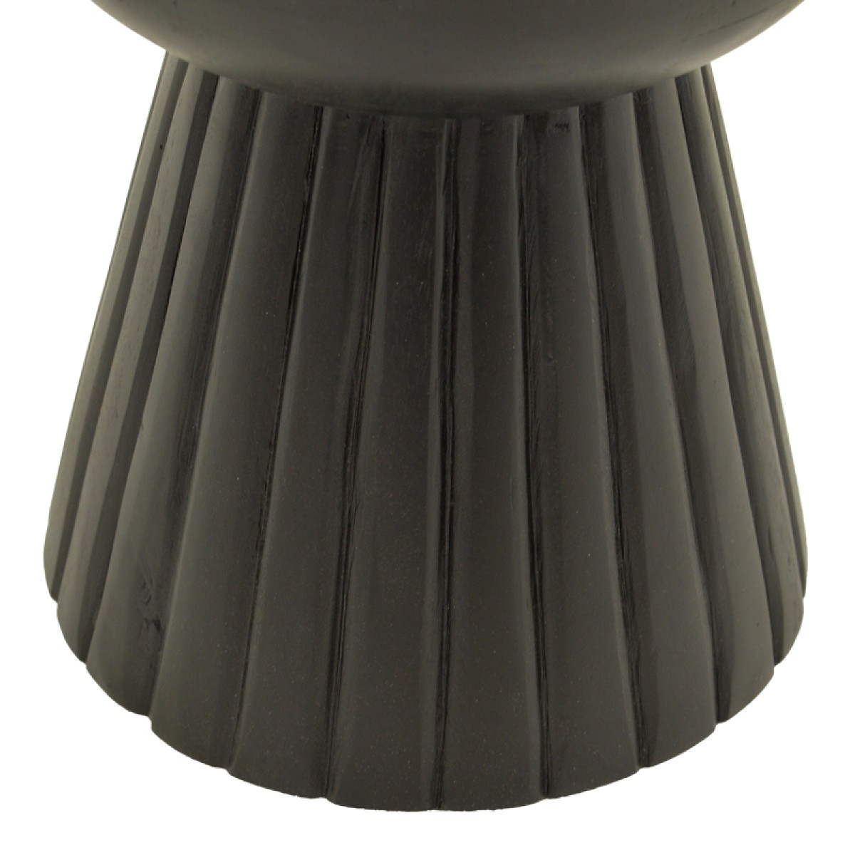 Βοηθητικό τραπέζι Nemira pakoworld μασίφ μάνγκο ξύλο μαύρο Φ30x35εκ