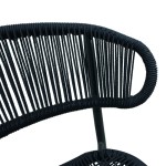 Καρέκλα στοιβαζόμενη Agus pakoworld αλουμίνιο-pe rattan σε μαύρη απόχρωση 55x63x77εκ Καρέκλα στοιβαζόμενη Agus pakoworld αλουμίνιο-pe rattan σε μαύρη απόχρωση 55x63x77εκ