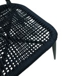 Καρέκλα στοιβαζόμενη Agus pakoworld αλουμίνιο-pe rattan σε μαύρη απόχρωση 55x63x77εκ Καρέκλα στοιβαζόμενη Agus pakoworld αλουμίνιο-pe rattan σε μαύρη απόχρωση 55x63x77εκ
