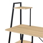 Γραφείο εργασίας Deckstor pakoworld με ραφιέρα σε oak απόχρωση με πόδι μαύρο μέταλλο 102x50x117εκ Γραφείο εργασίας Deckstor pakoworld με ραφιέρα σε oak απόχρωση με πόδι μαύρο μέταλλο 102x50x117εκ