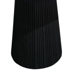 Τραπέζι σαλονιού Canicule pakoworld μασίφ ξύλο ακακίας μαύρο Φ80x40εκ