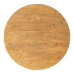 Τραπέζι Charmy pakoworld μασίφ ξύλο mango σε φυσική απόχρωση Φ130x76εκ