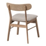 Καρέκλα Cairo pakoworld rubberwood σε φυσική-μπεζ απόχρωση 47x47x76εκ