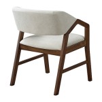 Τραπεζαρία Eleganza-Livia pakoworld σετ 7τεμ mdf σε καρυδί-εκρού απόχρωση 180x99x75.8εκ