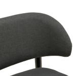 Καρέκλα Siena pakoworld μαύρο ύφασμα και rubberwood 48x50x81εκ