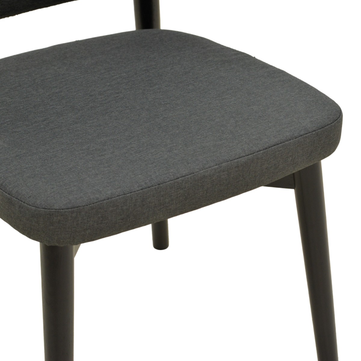 Καρέκλα Siena pakoworld μαύρο ύφασμα και rubberwood 48x50x81εκ