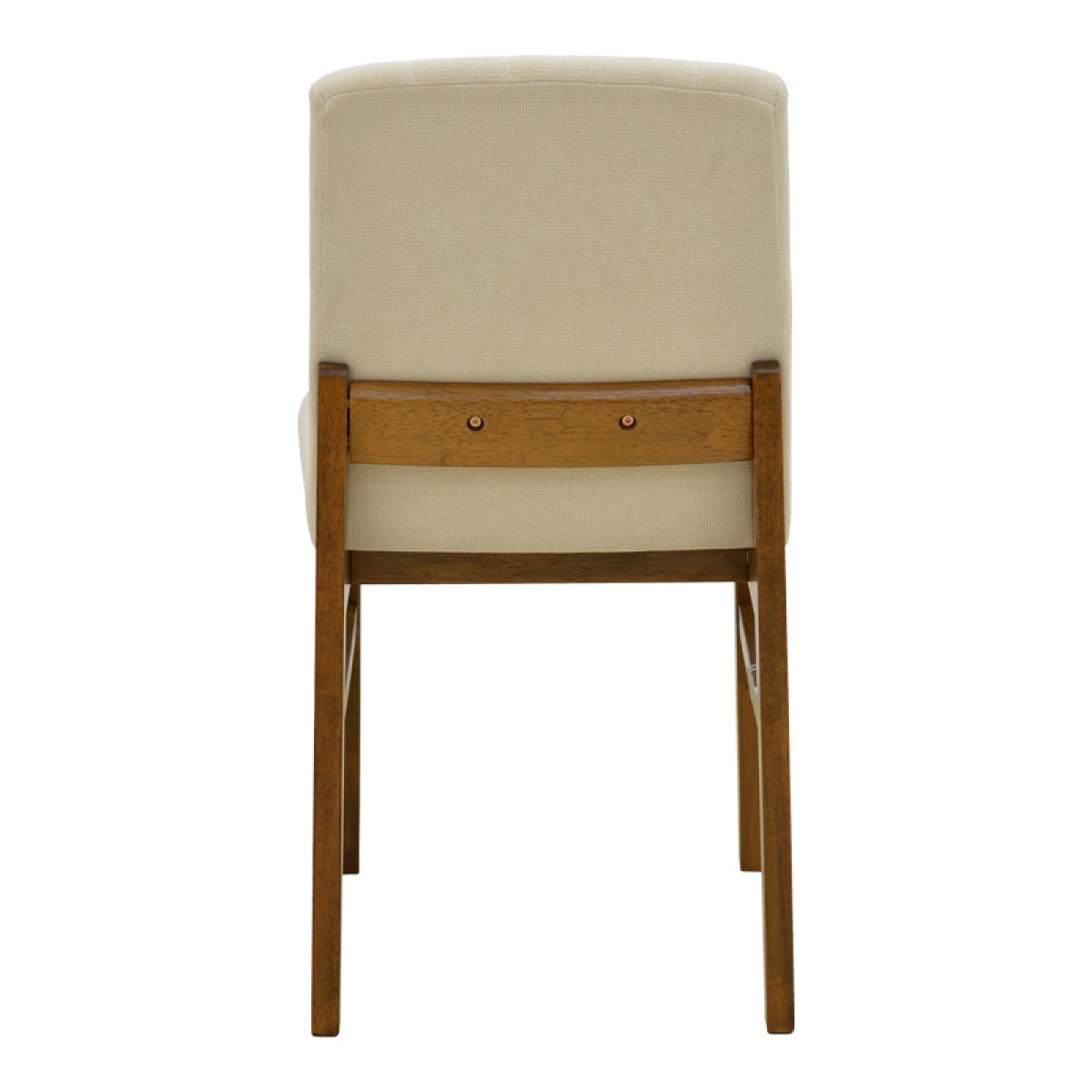 Καρέκλα Dalby pakoworld εκρού ύφασμα καρυδί rubberwood 50x45x85,5εκ