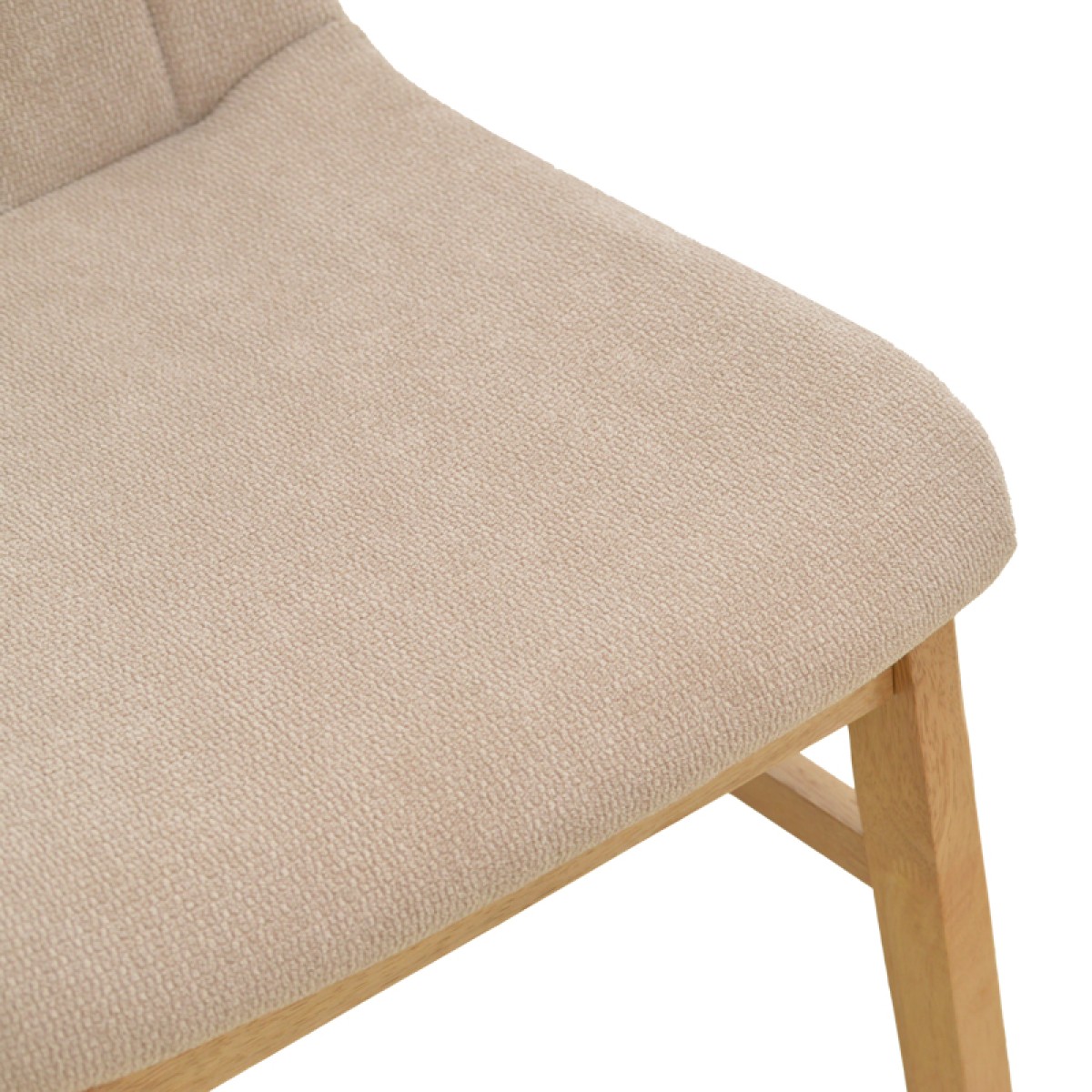Καρέκλα Dalby pakoworld μπεζ ύφασμα sonoma rubberwood 50x45x85,5εκ
