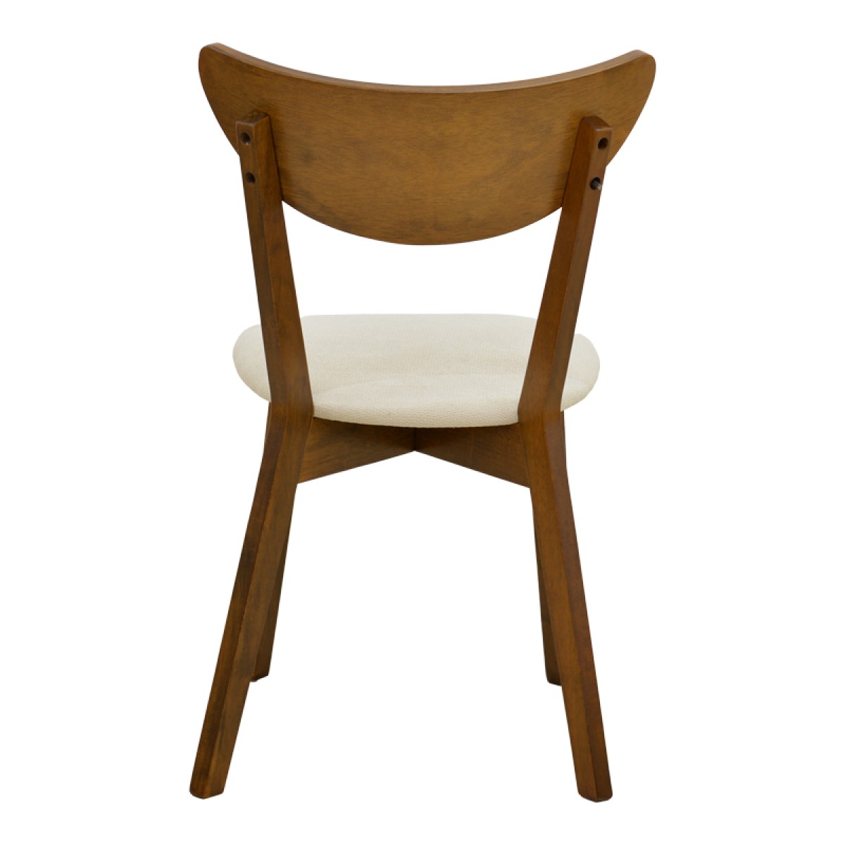 Καρέκλα Canon pakoworld καρυδί rubberwood εκρού ύφασμα 43x52x83,5εκ