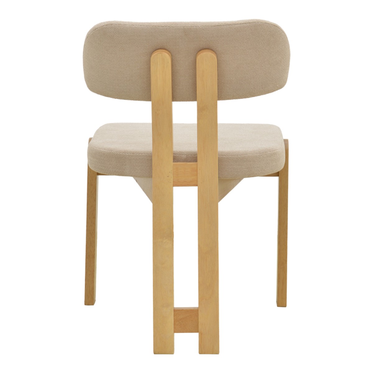 Καρέκλα Genoa pakoworld sonoma rubberwood και μπεζ ύφασμα 50x43x82εκ
