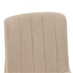 Σκαμπό μπαρ Dalby pakoworld sonoma rubberwood και μπεζ ύφασμα 50x45x102,5εκ