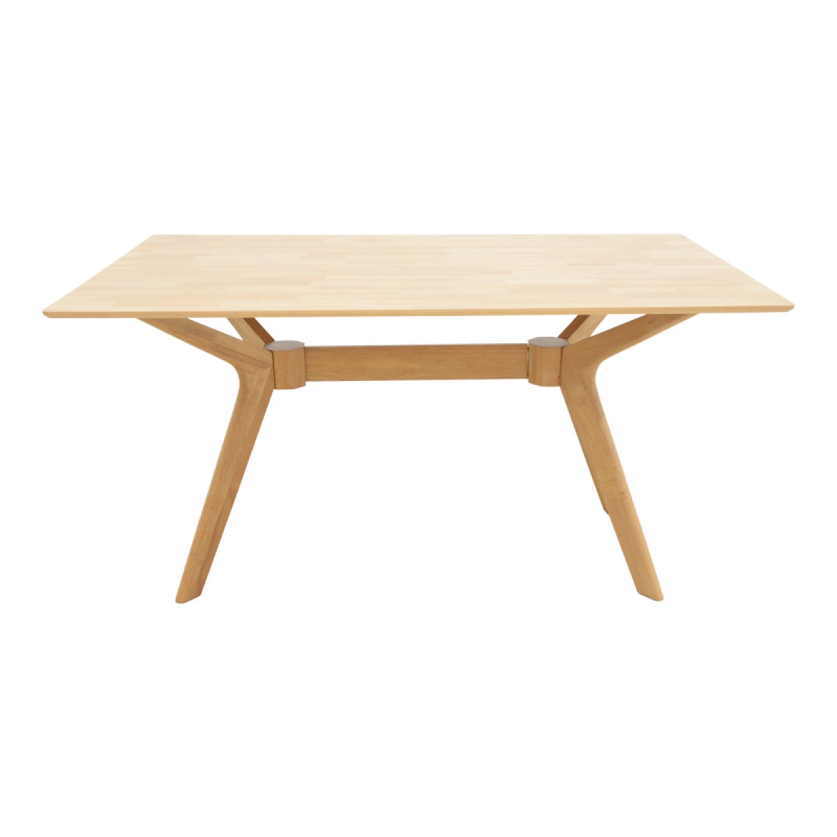 Τραπεζαρία Raffles pakoworld σετ 5τεμ rubberwood με pe rattanσε φυσική απόχρωση 150x90x76εκ