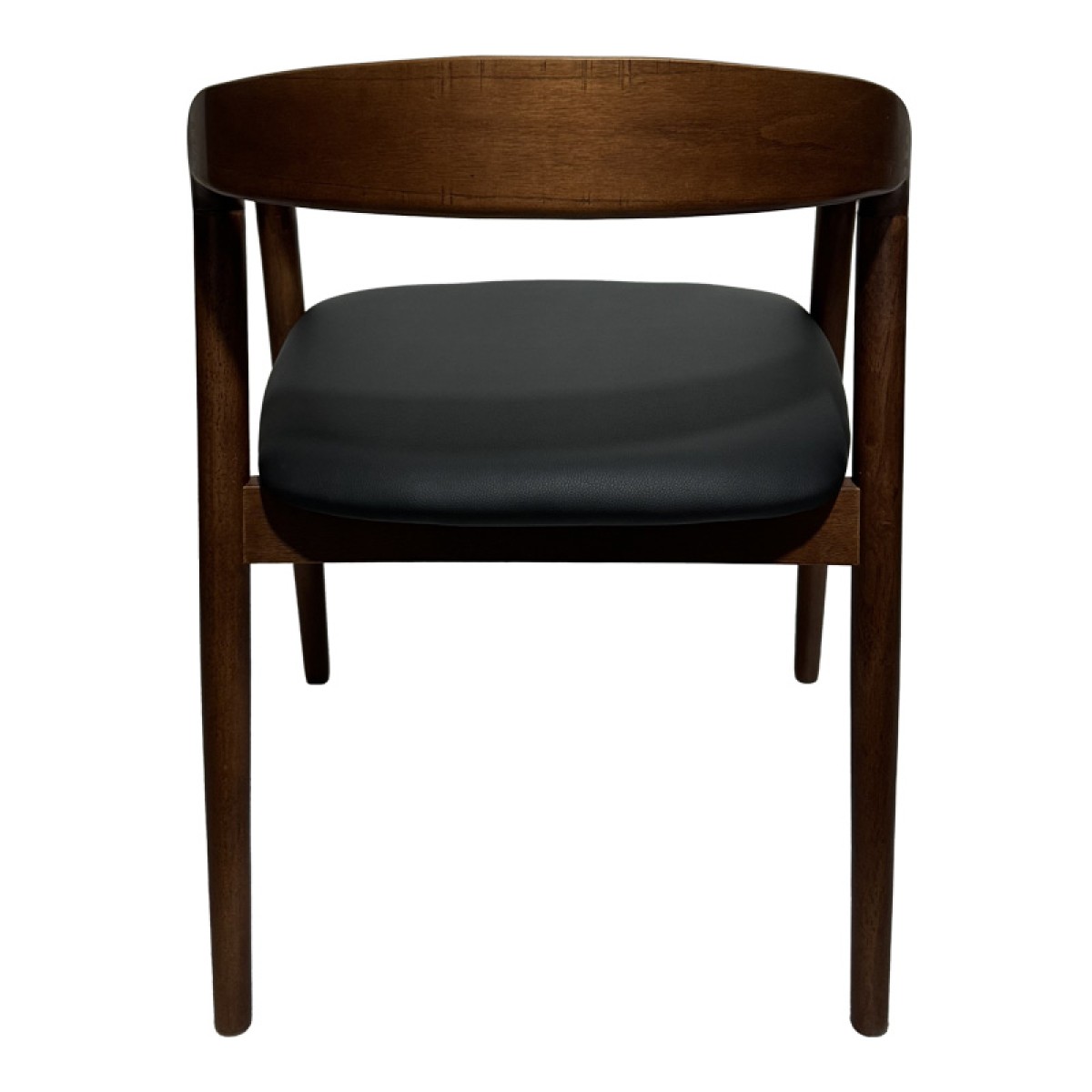 Πολυθρόνα Hogie pakoworld rubberwood καρυδί- μαύρο pu μαξιλάρι 61x60x76εκ