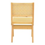 Καρέκλα Winslow pakoworld rubberwood-rattan σε φυσική απόχρωση 46x58x80εκ